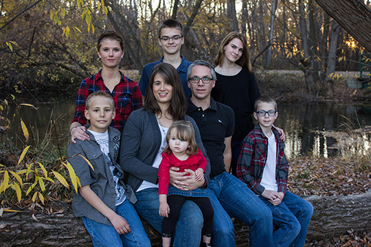 picture of family in park