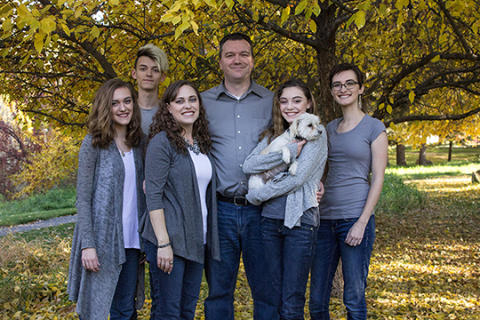 picture of family in fall