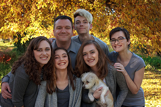 picture of family in park