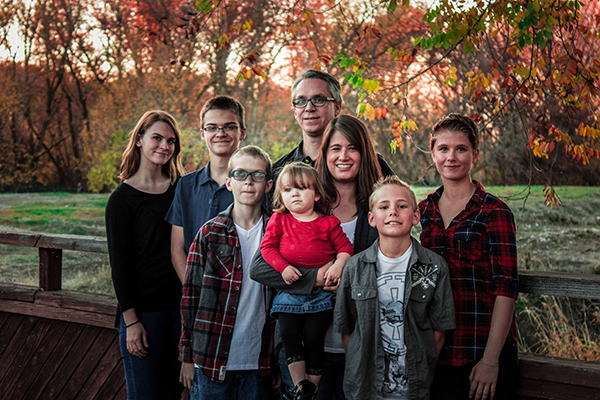 picture of family in park