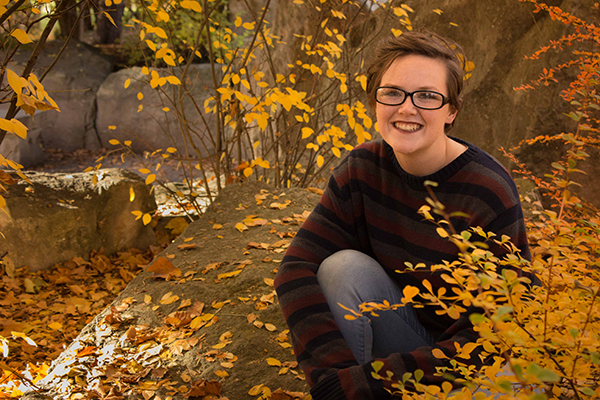 picture of girl in fall