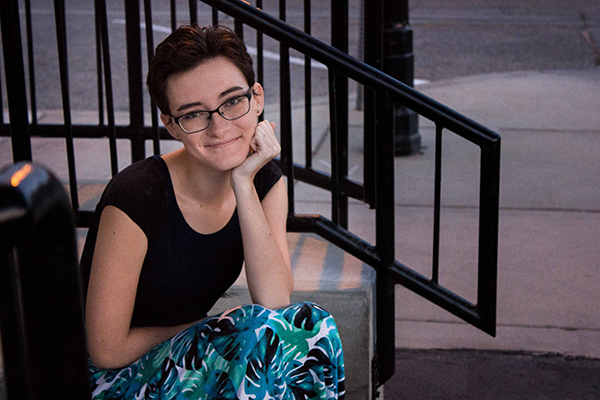 picture of girl on steps