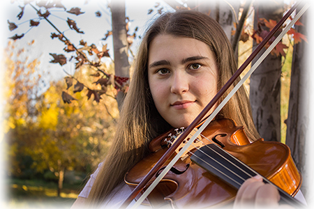 Picture of girl with violin